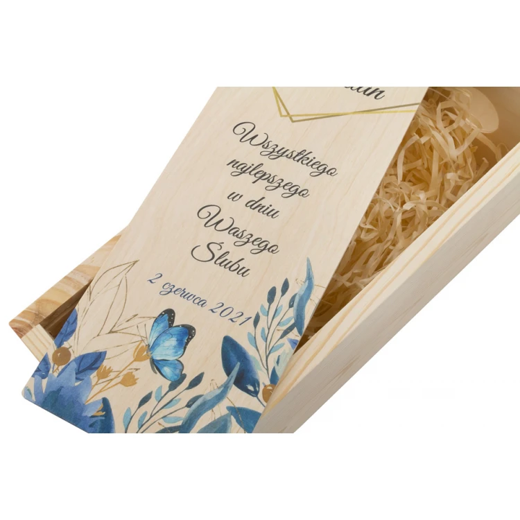 Wooden Wine Box - Gift for the Newlyweds - SK054
