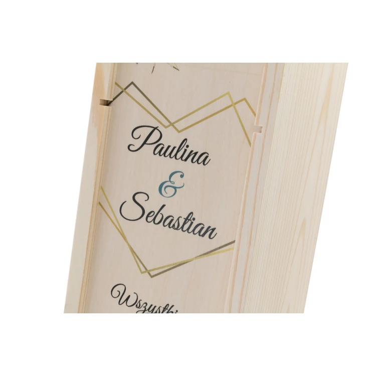 Wooden Wine Box - Gift for the Newlyweds - SK054