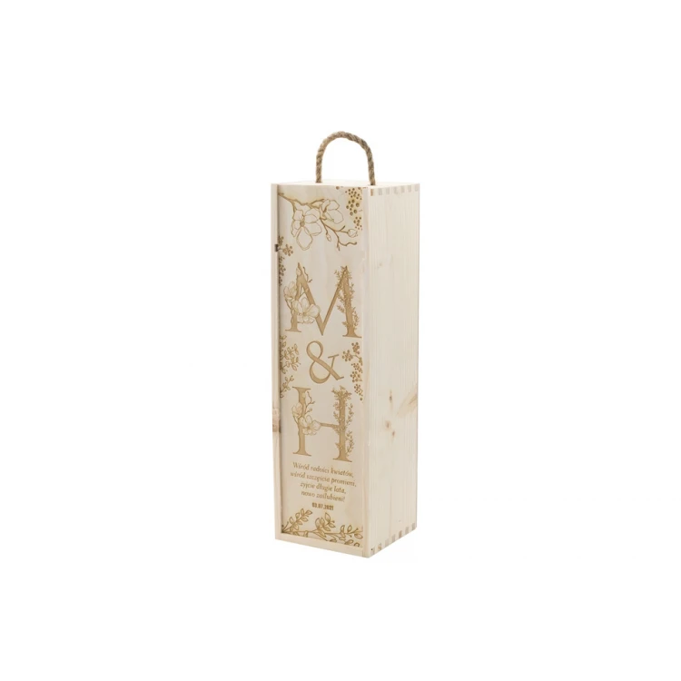 Wooden Wine Box - Gift for the Newlyweds - SK056