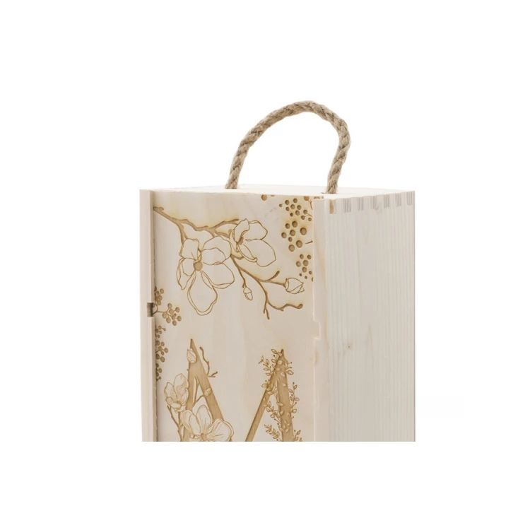 Wooden Wine Box - Gift for the Newlyweds - SK056