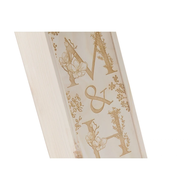 Wooden Wine Box - Gift for the Newlyweds - SK056