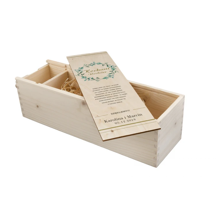 Wooden Alcohol Box - Thank You Gift for Parents - SK018
