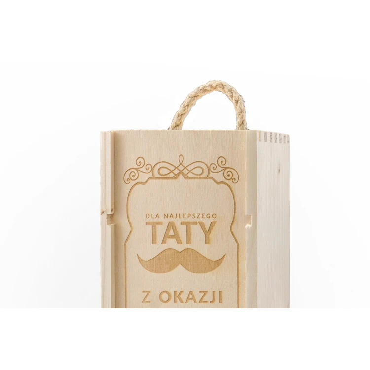 Wooden Alcohol Box for Mom or Dad - Laser Engraved - SK008