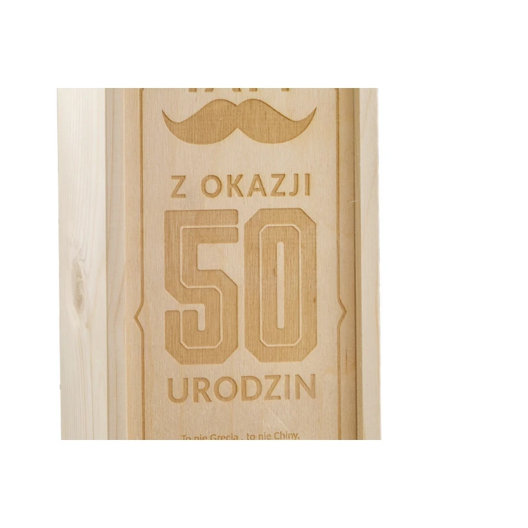 Wooden Alcohol Box for Mom or Dad - Laser Engraved - SK008