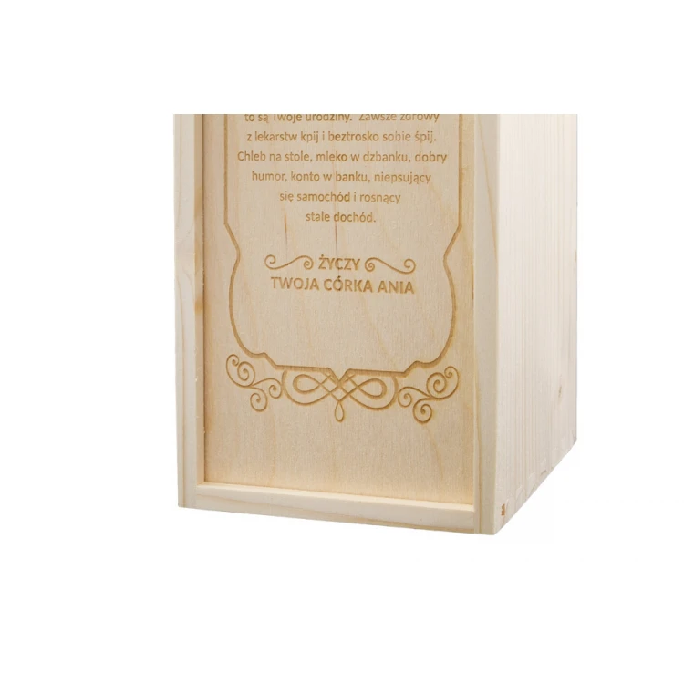 Wooden Alcohol Box for Mom or Dad - Laser Engraved - SK008