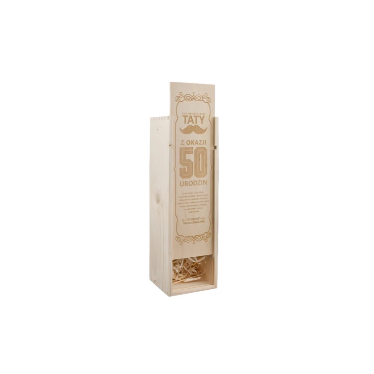 Wooden Alcohol Box for Mom or Dad - Laser Engraved - SK008