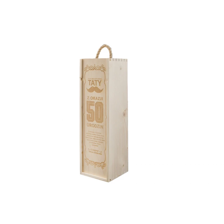 Wooden Alcohol Box for Mom or Dad - Laser Engraved - SK008
