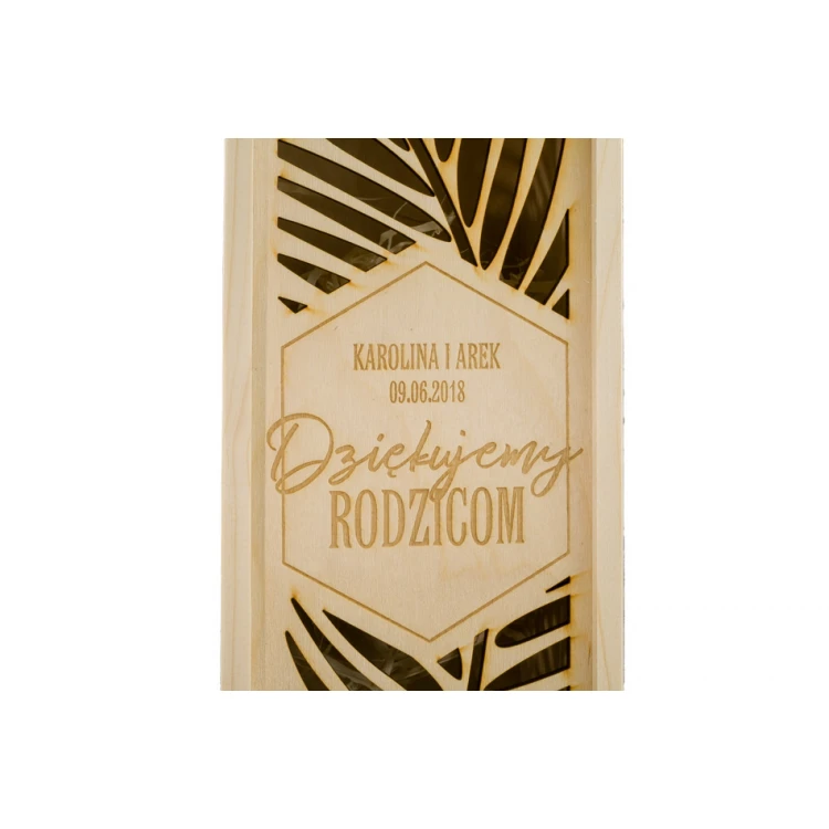 Wooden Alcohol Box - Thank You Gift for Parents - SK009