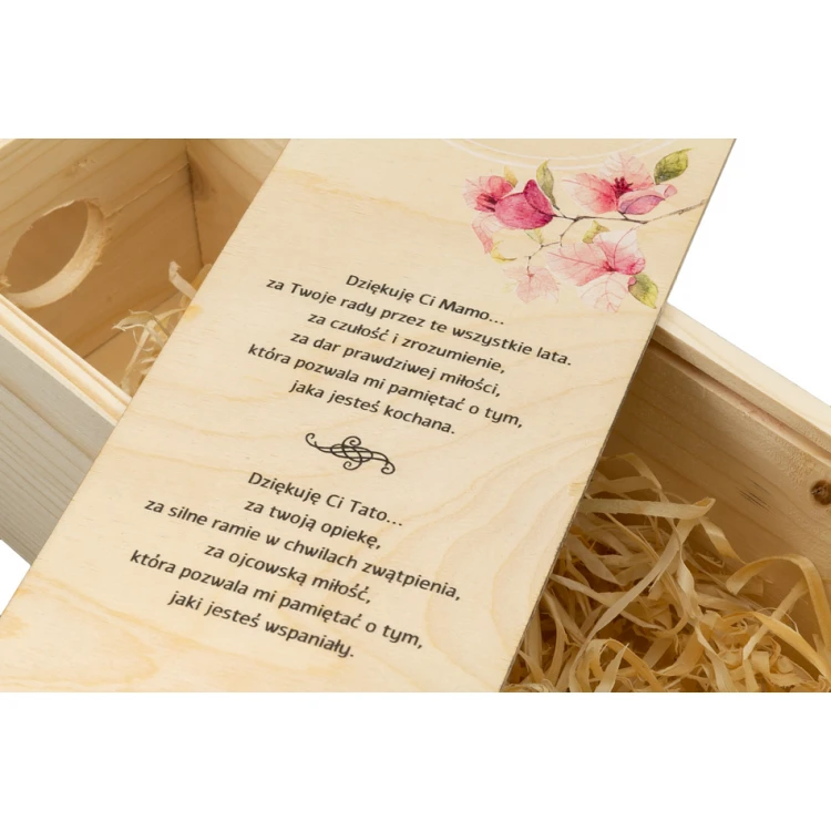 Wooden Alcohol Box - Thank You Gift for Parents - SK019
