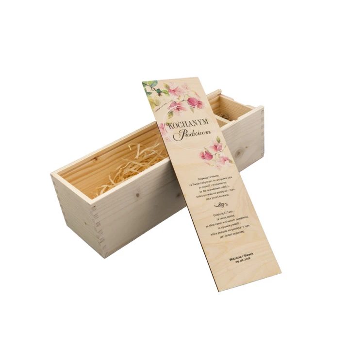 Wooden Alcohol Box - Thank You Gift for Parents - SK019