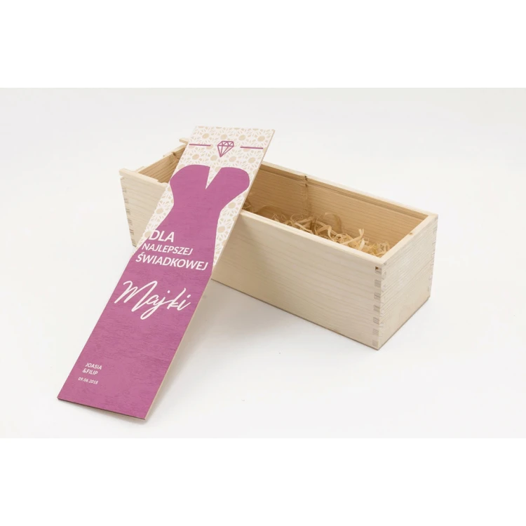 Wooden Alcohol Box - Gift for Witnesses - SK017