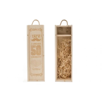Wooden Alcohol Box for Mom or Dad - Laser Engraved - SK008