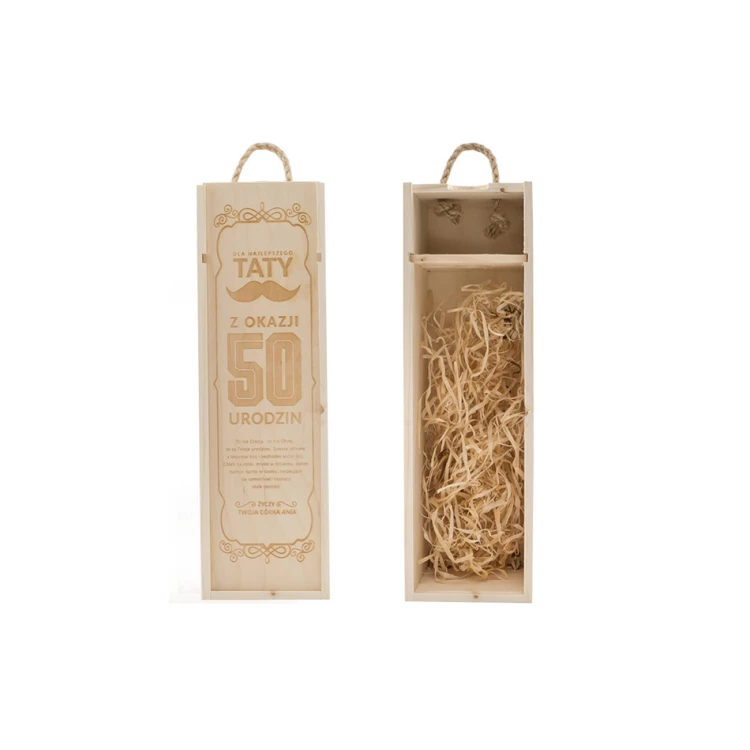 Wooden Alcohol Box for Mom or Dad - Laser Engraved - SK008