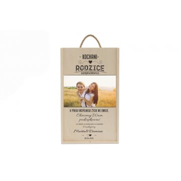 Wooden Box for Two Wine Bottles - Gift for Parents - SK042