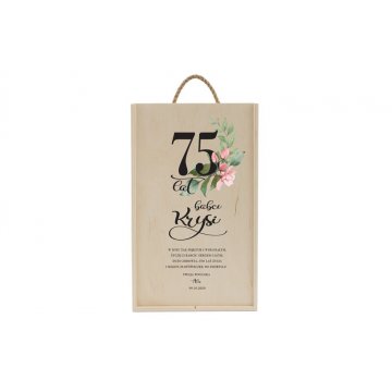 Wooden Box for Two Wine Bottles - Gift for Grandma - SK047