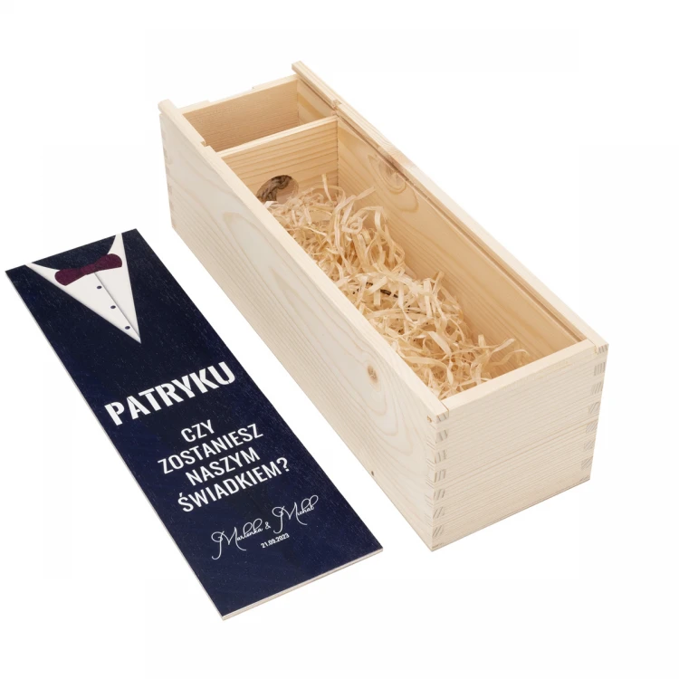 Wooden Wine Box - Will You Be My Witness? - SK081