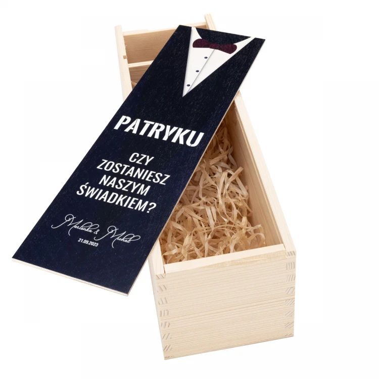Wooden Wine Box - Will You Be My Witness? - SK081