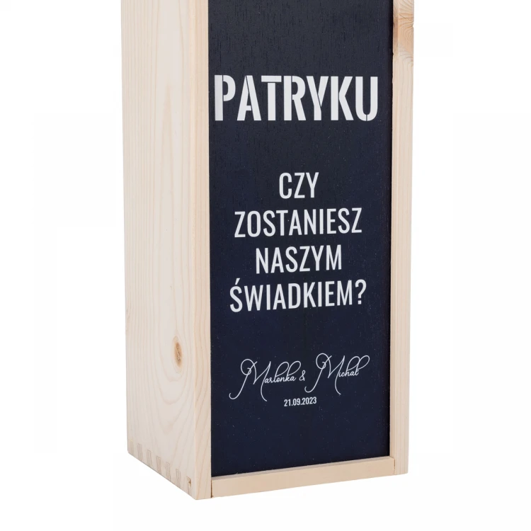 Wooden Wine Box - Will You Be My Witness? - SK081