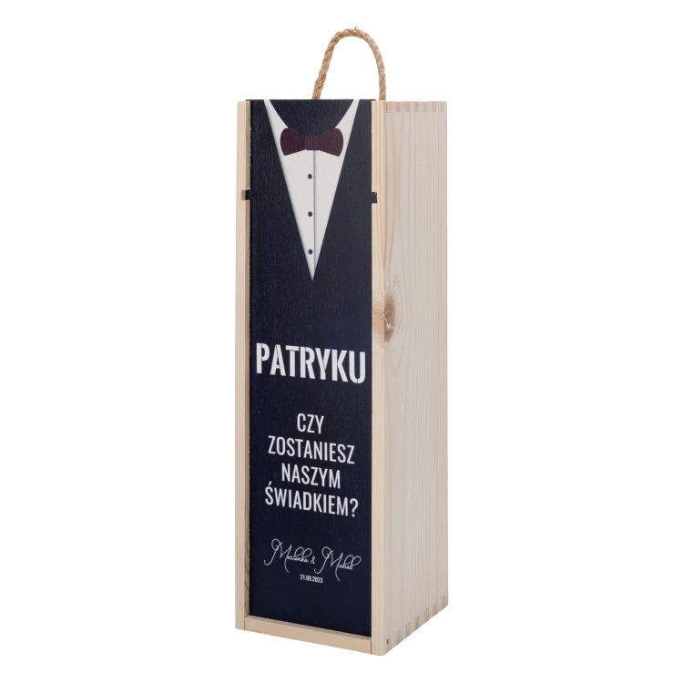 Wooden Wine Box - Will You Be My Witness? - SK081