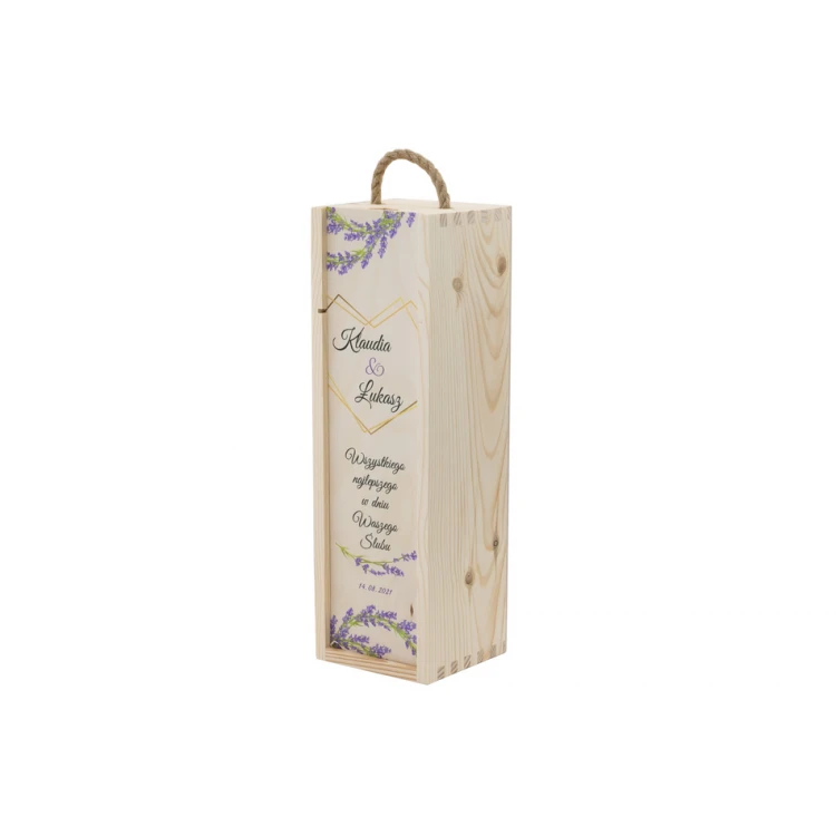Wooden Wine Box - Gift for the Newlyweds - SK058