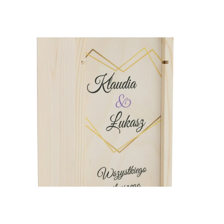 Wooden Wine Box - Gift for the Newlyweds - SK058