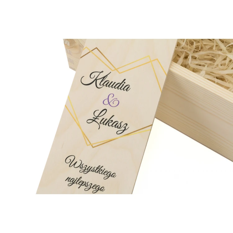 Wooden Wine Box - Gift for the Newlyweds - SK058