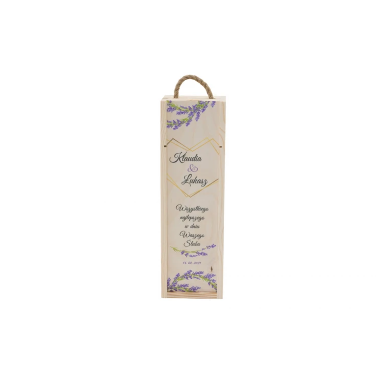 Wooden Wine Box - Gift for the Newlyweds - SK058