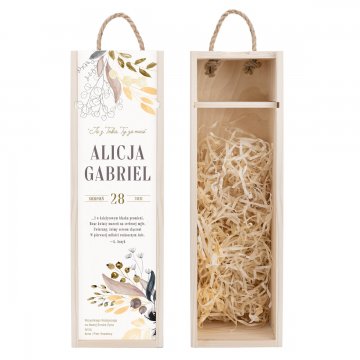 Wooden Wine Box - Gift for the Newlyweds - SK075