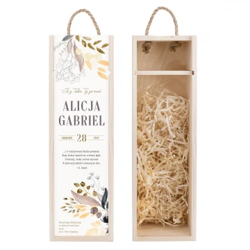 Wooden Wine Box - Gift for the Newlyweds - SK075