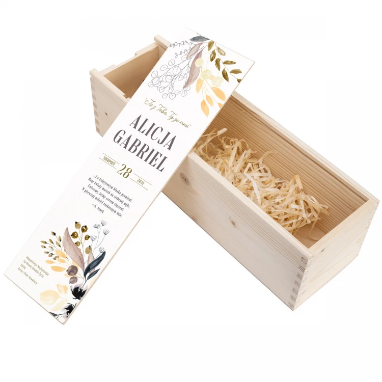 Wooden Wine Box - Gift for the Newlyweds - SK075