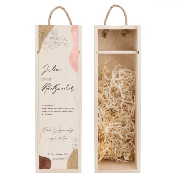 Wooden Wine Box - Gift for the Newlyweds - SK076