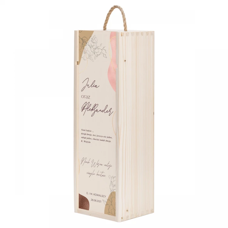 Wooden Wine Box - Gift for the Newlyweds - SK076