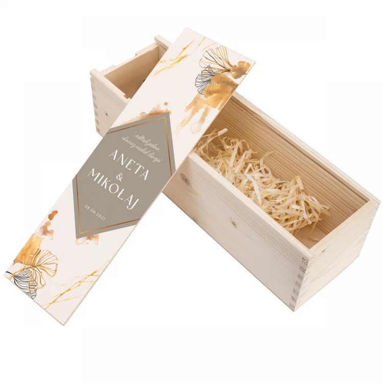 Wooden Wine Box - Gift for the Newlyweds - SK077