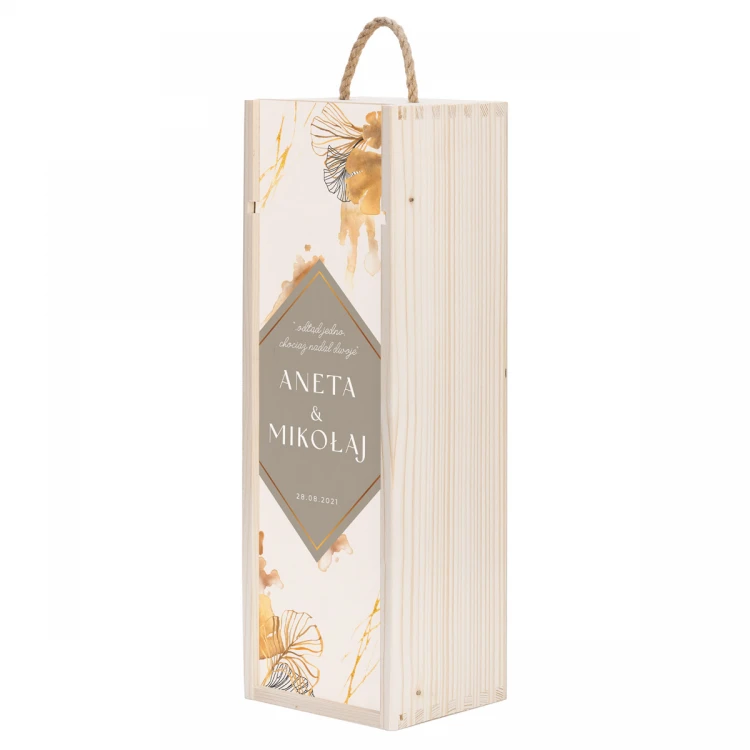Wooden Wine Box - Gift for the Newlyweds - SK077