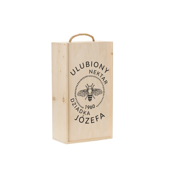 Wooden Vodka Box with a Set of 6 Shot Glasses - Gift for Grandfather - SK062