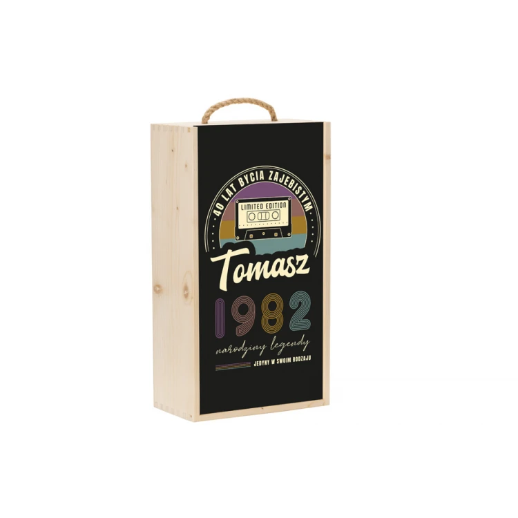 Wooden vodka box with a set of 6 glasses - Birth of a Legend 1 - SK063