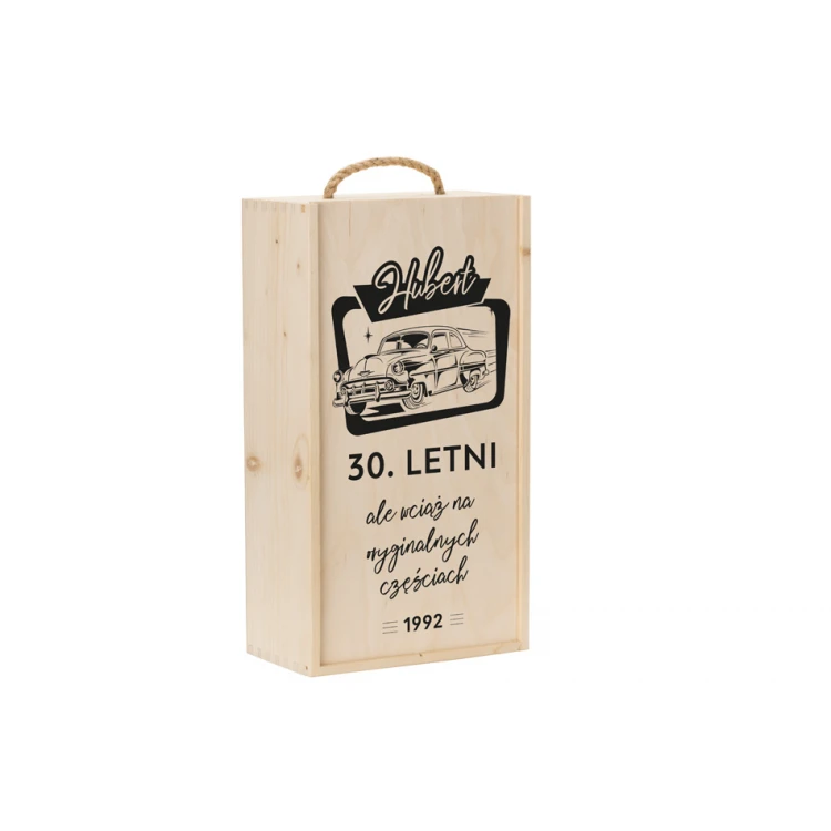 Wooden vodka box with a set of 6 glasses - On original parts - SK065
