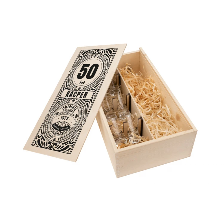 Wooden Vodka Box with a Set of 6 Glasses - Limited Edition - SK066