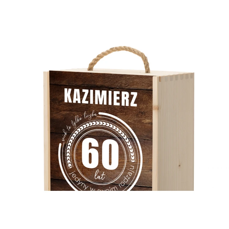 Wooden Vodka Box with Set of 6 Shot Glasses - Age is Just a Number - SK067
