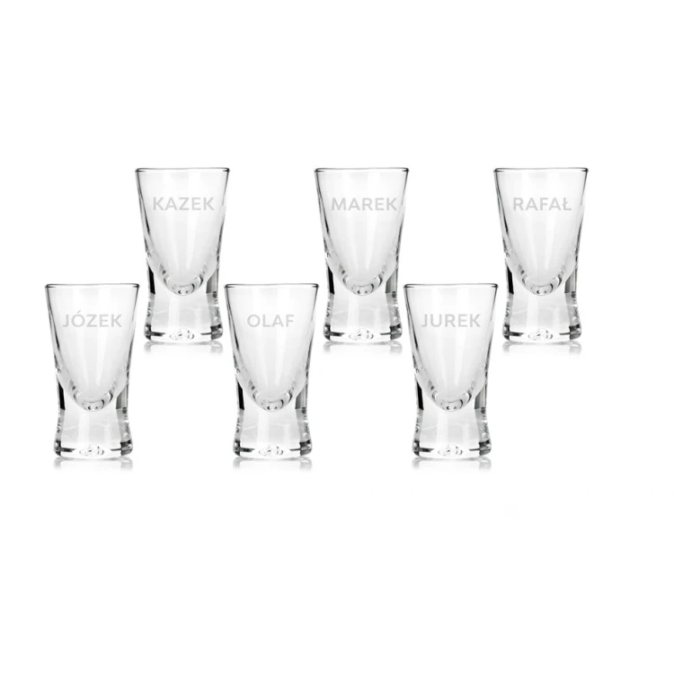 Wooden Vodka Box with a Set of 6 Shot Glasses - Gift for Grandfather - SK062