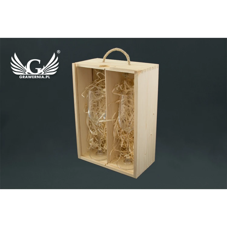 Wooden Box with Glasses for the Newlyweds - SK28