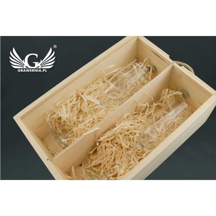 Wooden Box with Glasses for the Newlyweds - SK28