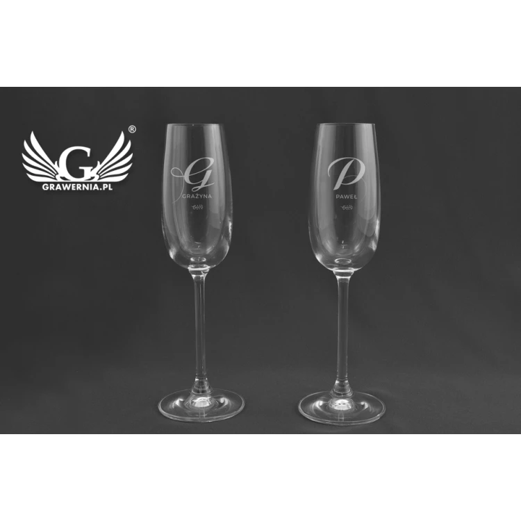 Wooden Box with Glasses for the Newlyweds - SK30