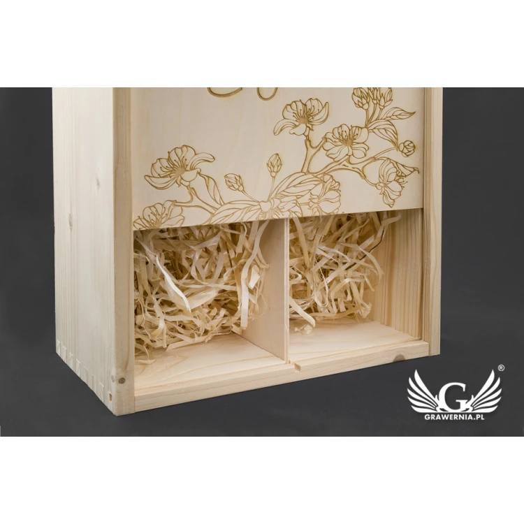 Wooden Box with Glasses for the Newlyweds - SK25