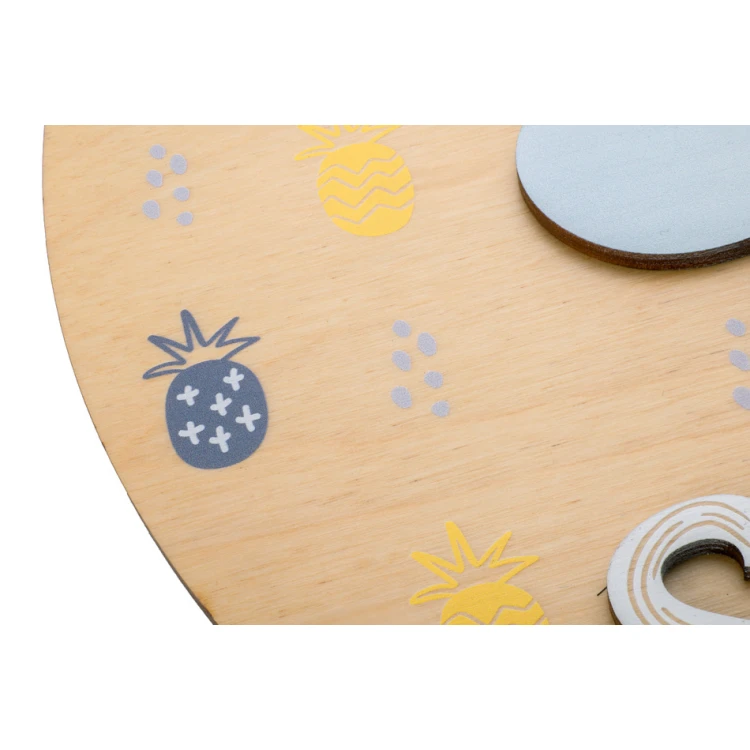 Wooden Plaque with Child's Name - Lion 1- Diameter 290mm - NAP045