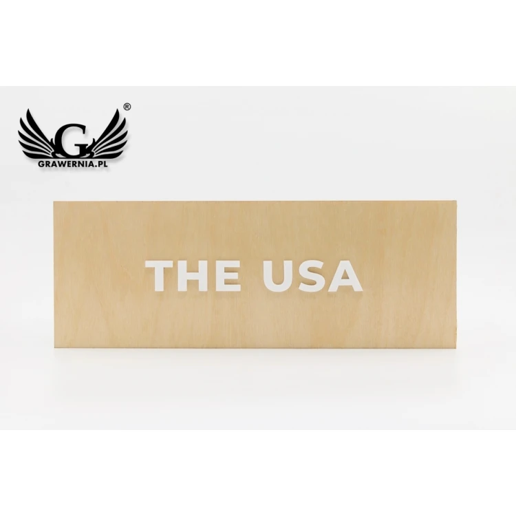 Wooden plaque with embossed text in plexi - dimensions: 300x110mm - TAB069
