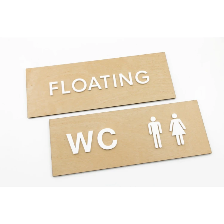 Wooden plaque with embossed text in plexi - dimensions: 300x110mm - TAB069