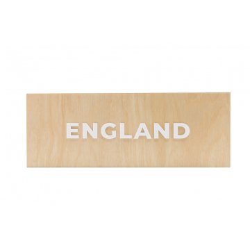 Wooden plaque with embossed text in plexi - dimensions: 300x110mm - TAB069