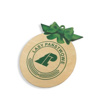 Wooden Christmas baubles with any UV print - size 160x200mm - BDR008