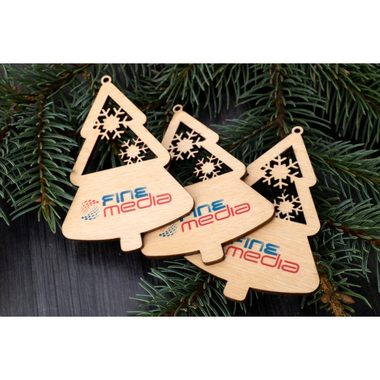 Wooden Christmas Trees - size 64x94mm - any engraving - BDR042